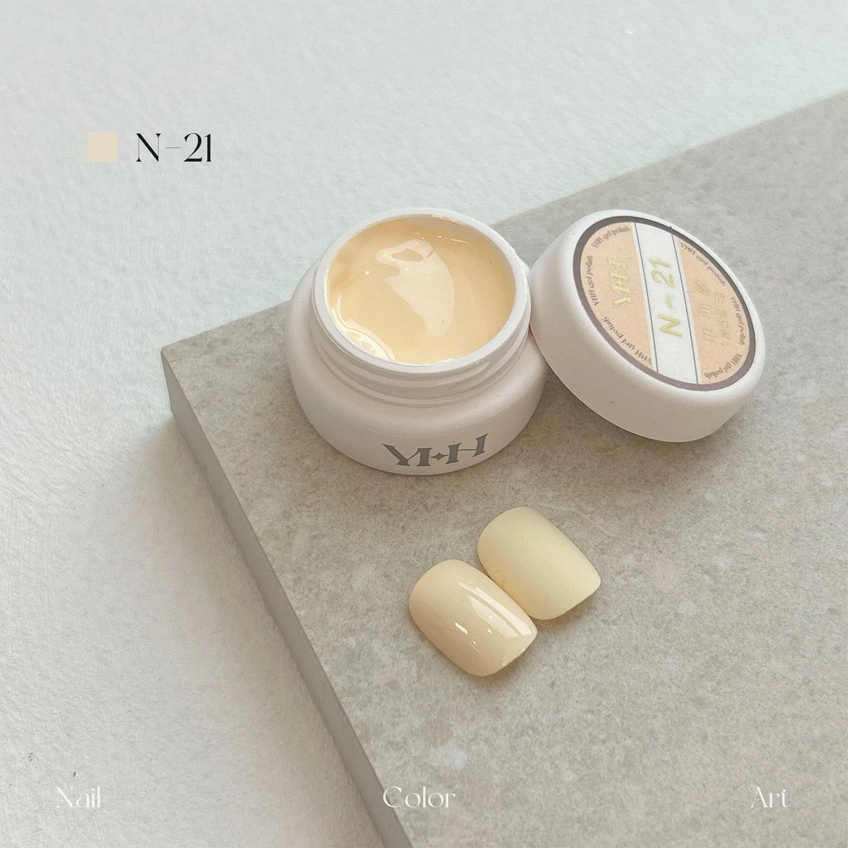YHH N Series 3.0 gel color N21: jar and swatch tips