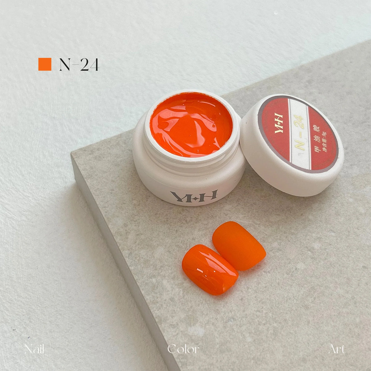 YHH N Series 3.0 gel color N24: jar and swatch tips