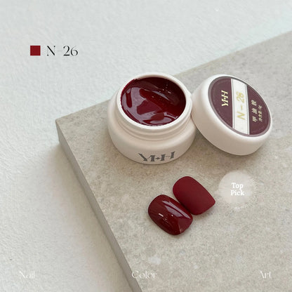 YHH N Series 3.0 gel color N26: jar and swatch tips