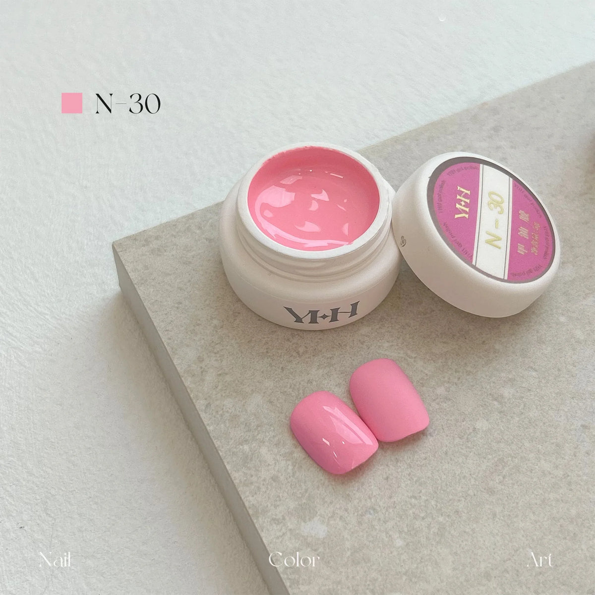 YHH N Series 3.0 gel color N30: jar and swatch tips
