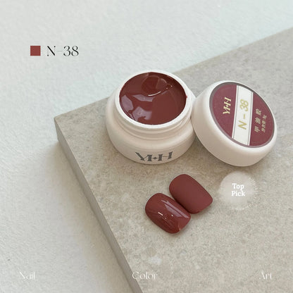 YHH N Series 3.0 gel color N38: jar and swatch tips