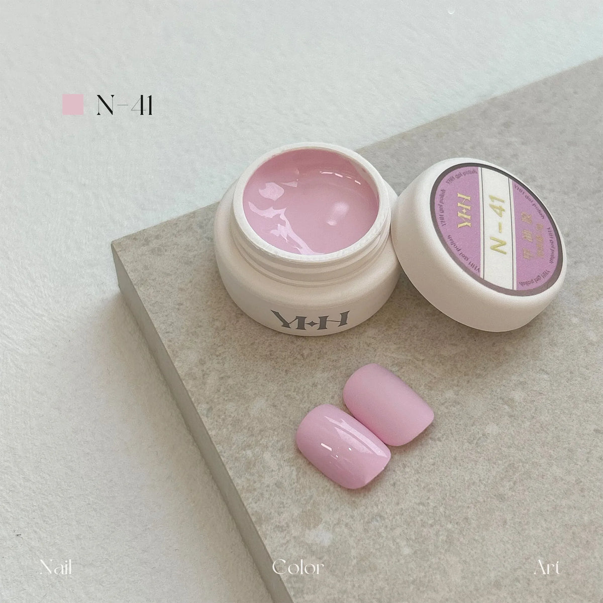 YHH N Series 3.0 gel color N41: jar and swatch tips