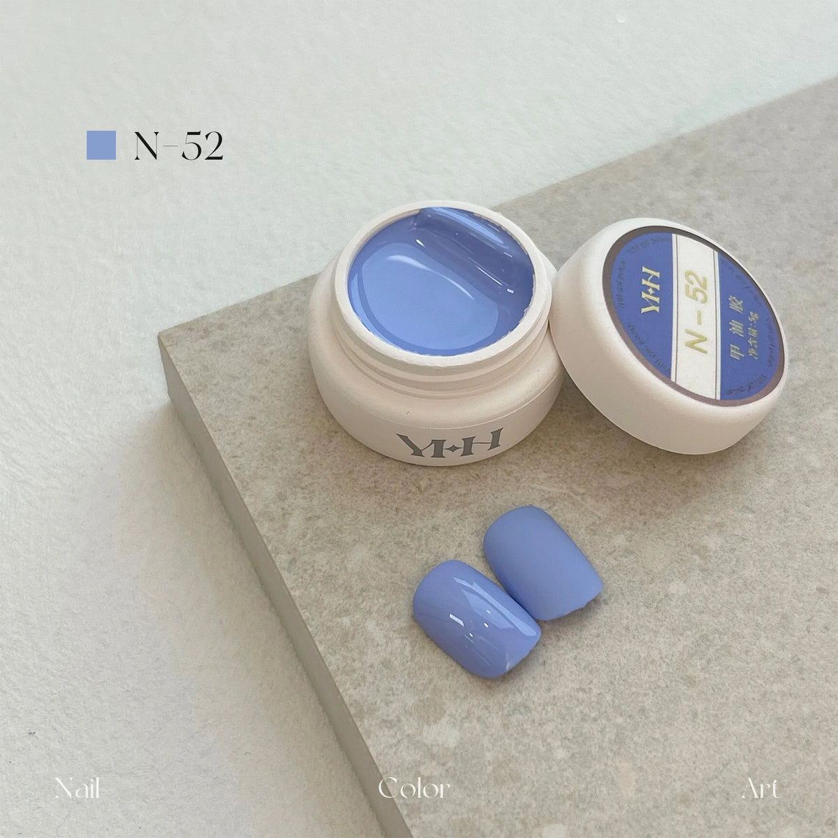 YHH N Series 3.0 gel color N52: jar and swatch tips