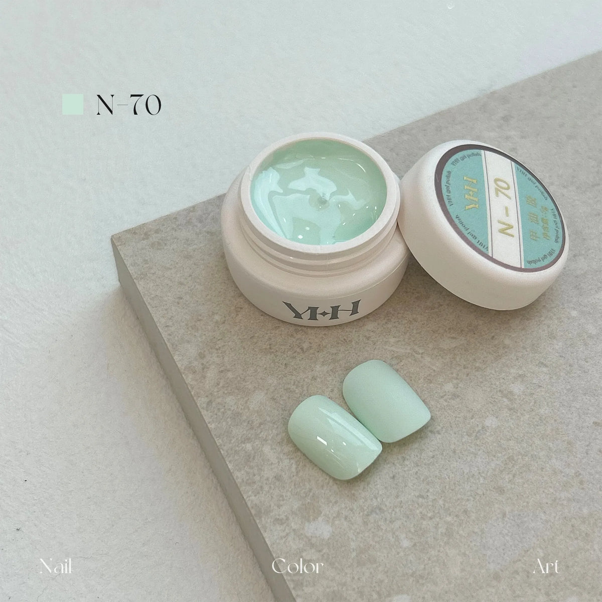 YHH N Series 3.0 gel color N70: jar and swatch tips