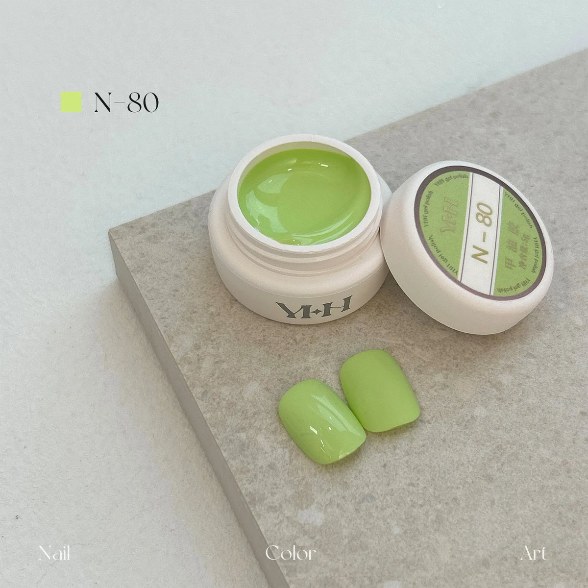 YHH N Series 3.0 gel color N80: jar and swatch tips