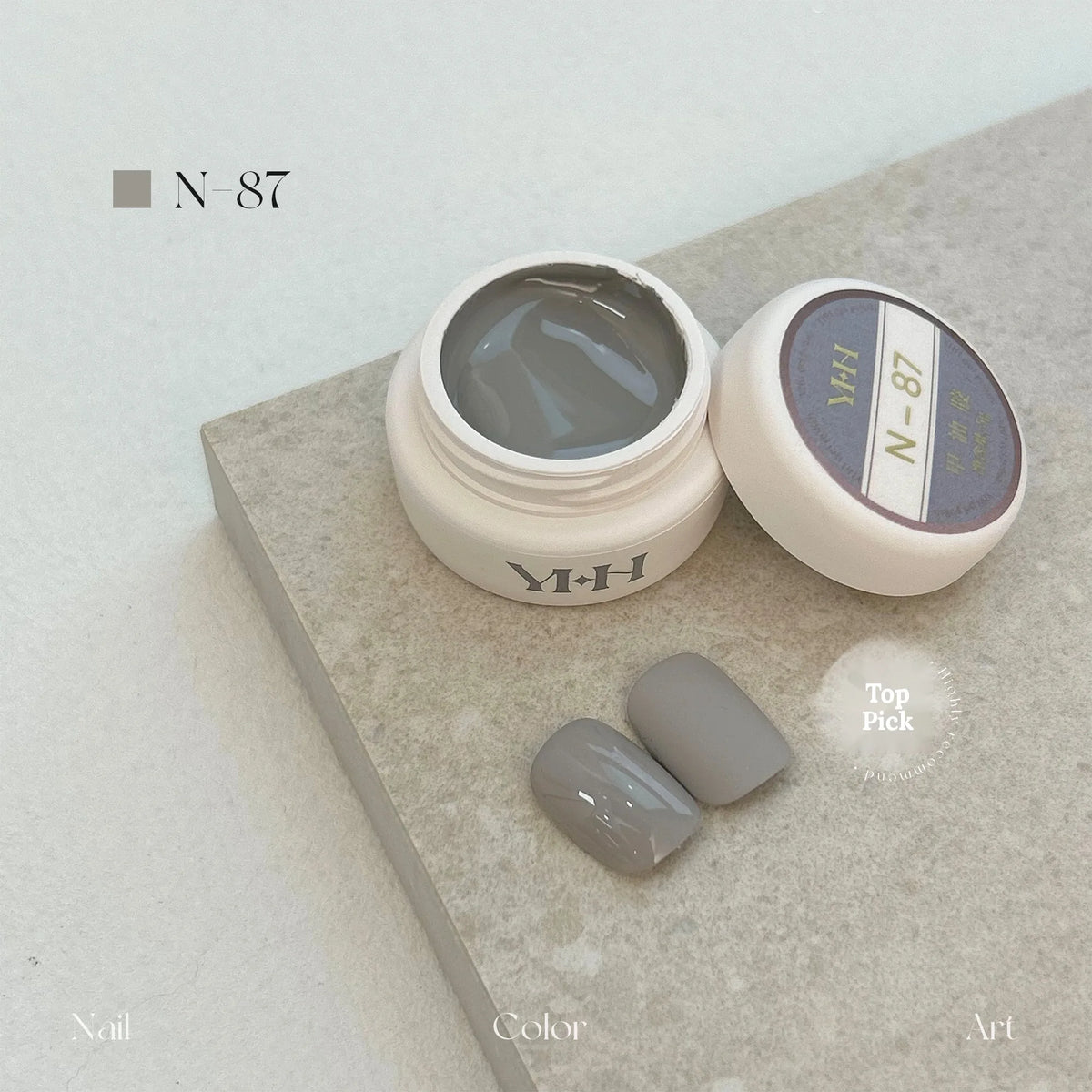 YHH N Series 3.0 gel color N87: jar and swatch tips