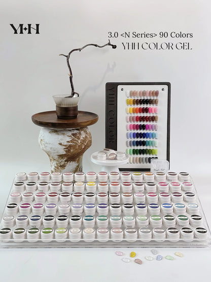 YHH N Series 3.0 Gel Color: 90 colors in jars with a swatch book