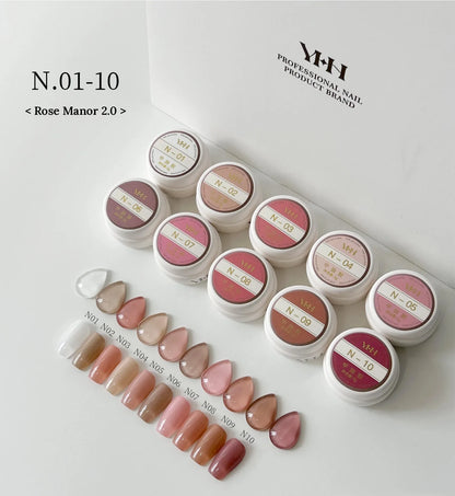 YHH N Series N01–N10 Rose Manor 2.0: rosy neutrals and mauves