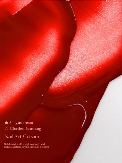 Close-up of the silky, creamy red gel texture