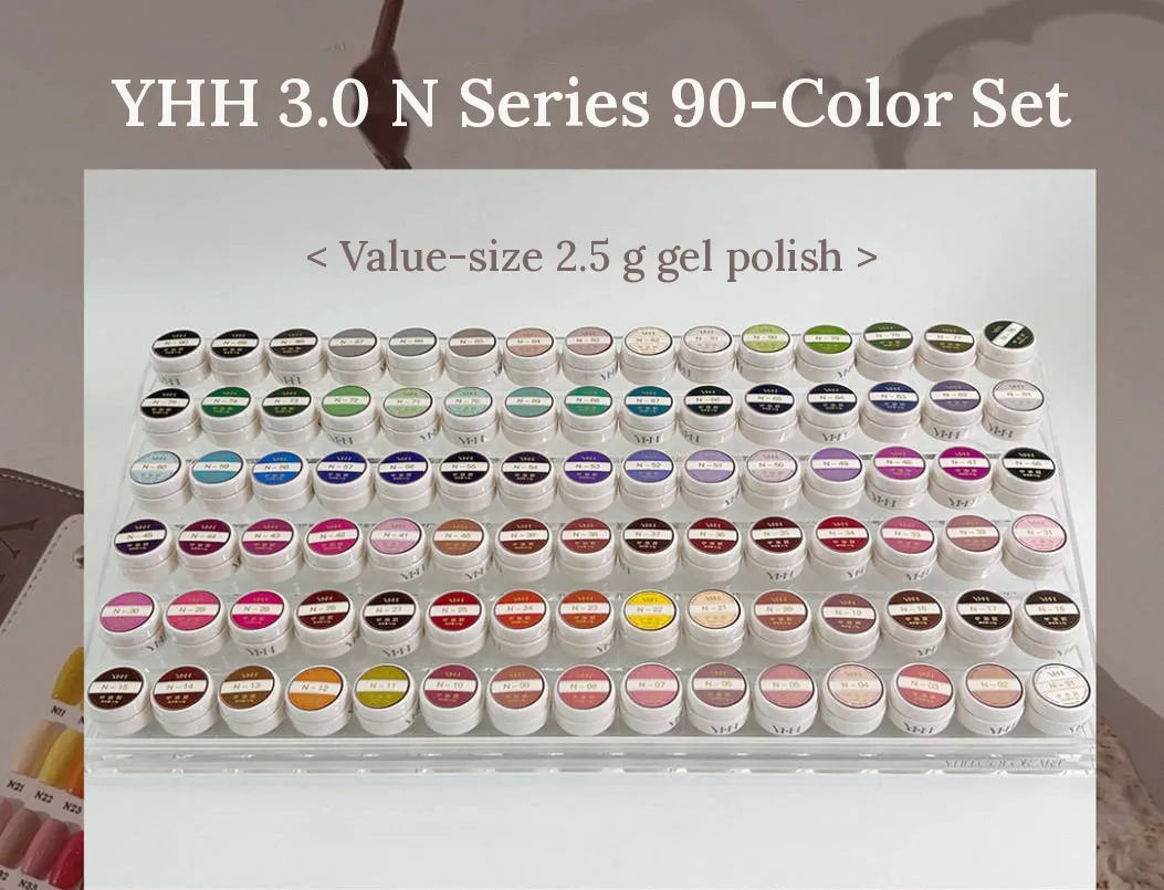 YHH 3.0 N Series 90-color set in value-size 2.5 g jars