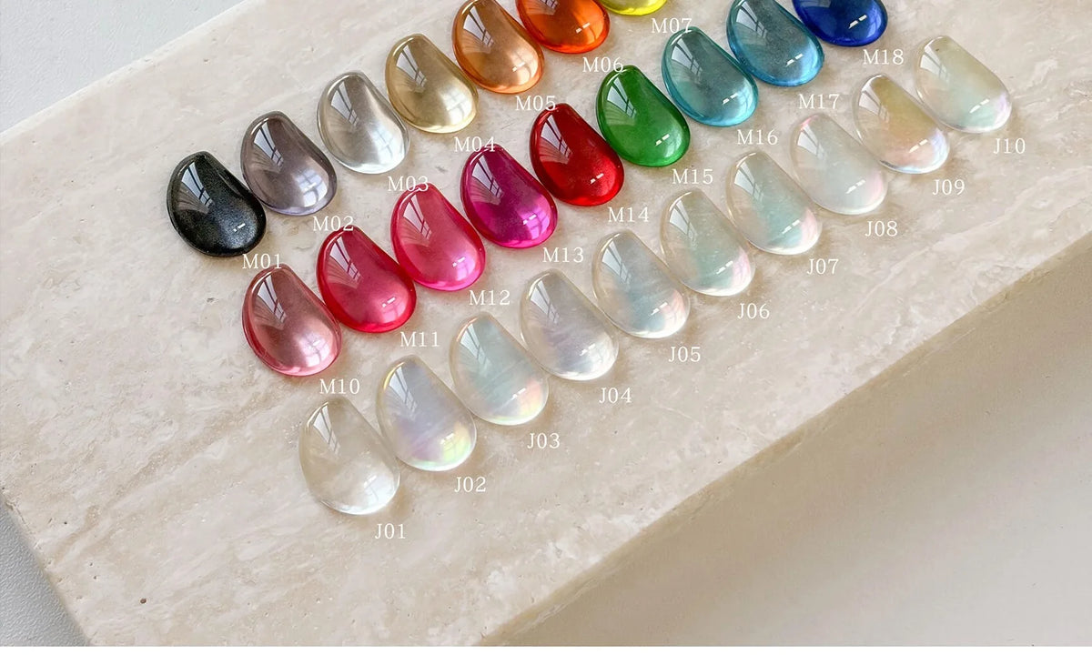 Row of Magic Mirror and Aurora chrome swatches