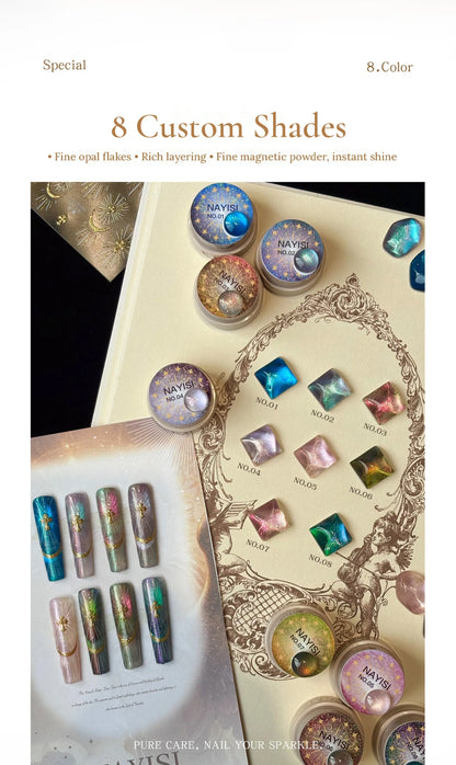 Goddess Zeus jars, square swatches and nail art