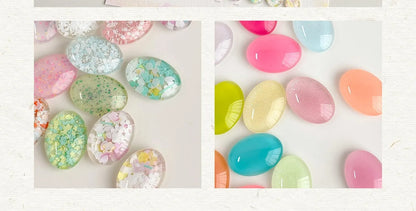 Flower-flake and milky jelly swatch drops