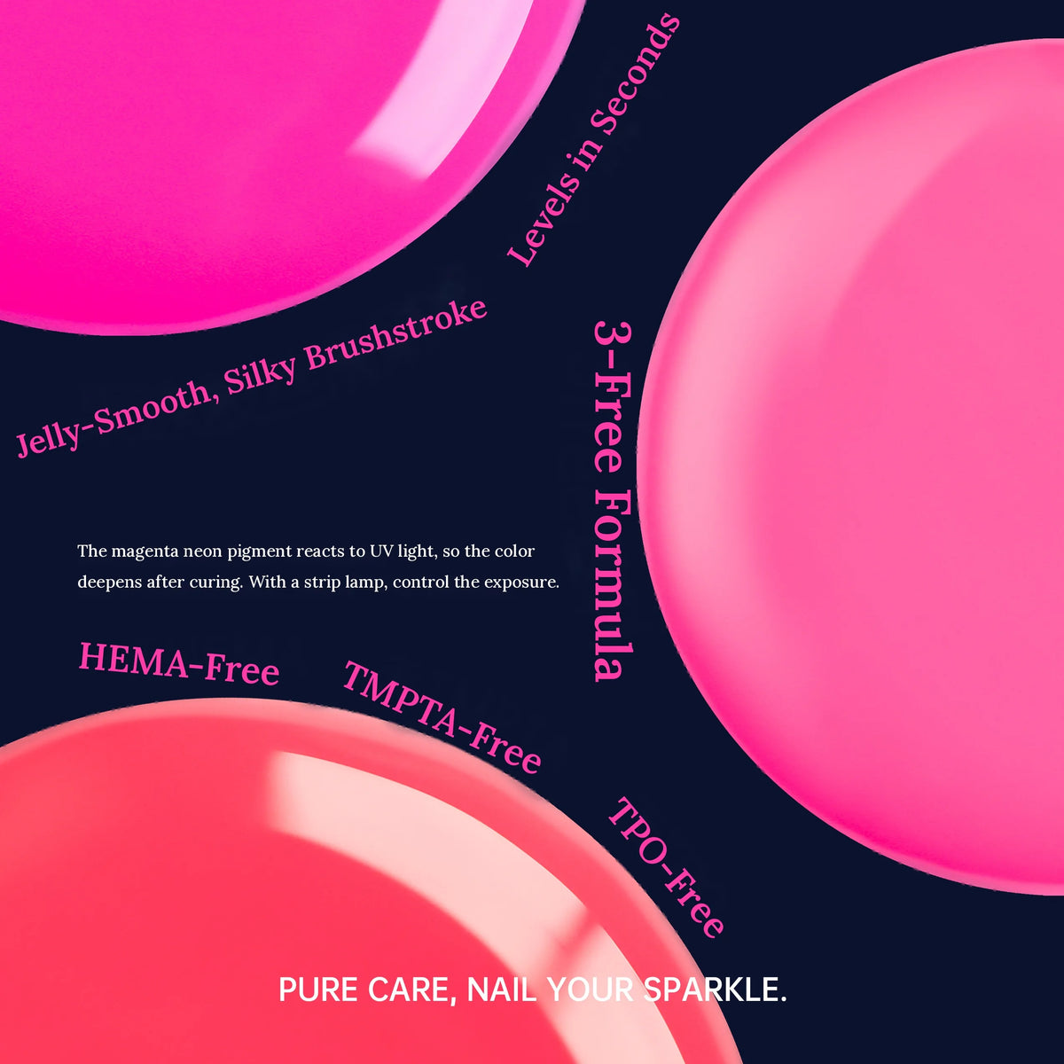 Millennium Sweetheart features: jelly-smooth brushstroke, self-leveling, HEMA-, TMPTA- and TPO-free