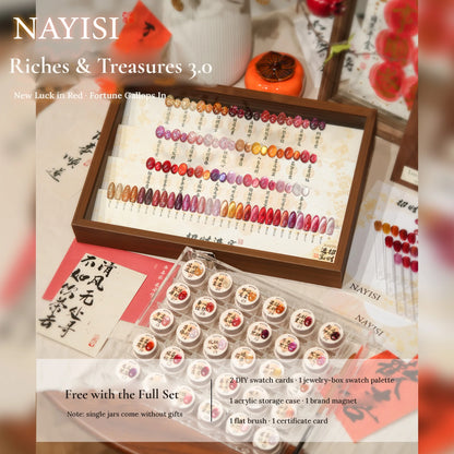 Riches and Treasures 3.0 30-color full set with swatch box, acrylic case and free gifts