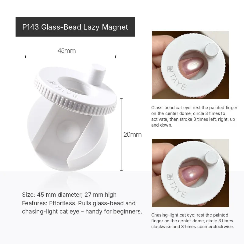 P143 glass-bead lazy magnet for glass-bead and chasing-light cat eye