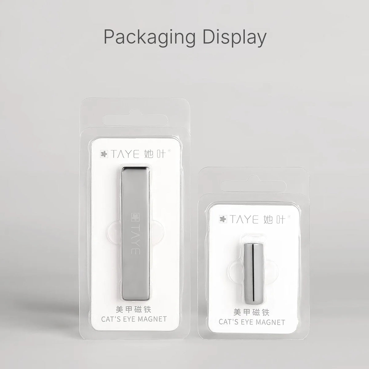 TAYE cat's eye magnets in blister packaging