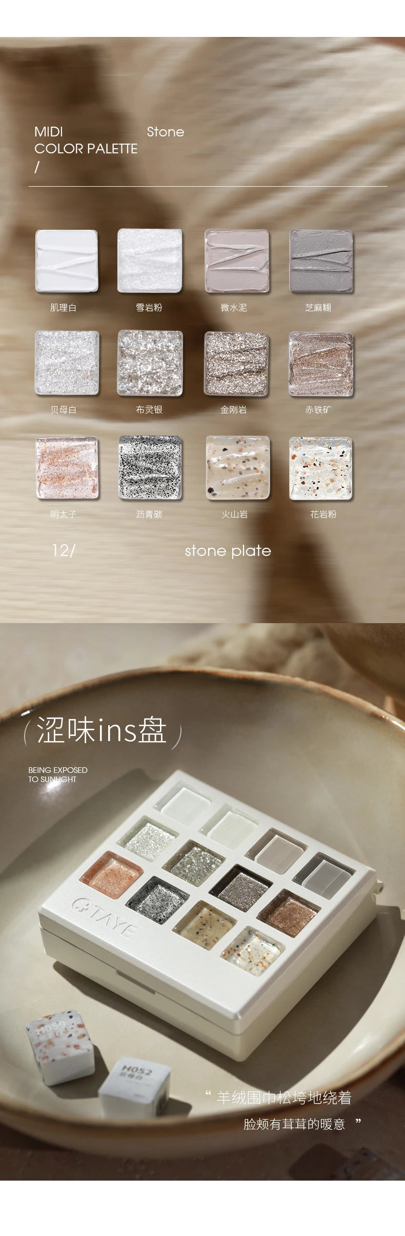 TAYE INS 12-Color Palette – Palette Chart And Box