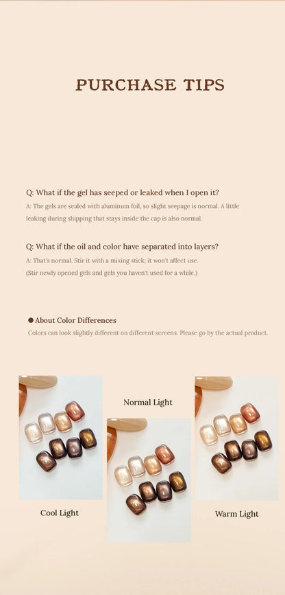 Purchase tips: foil-seal seepage, stirring separated gel, and screen color differences
