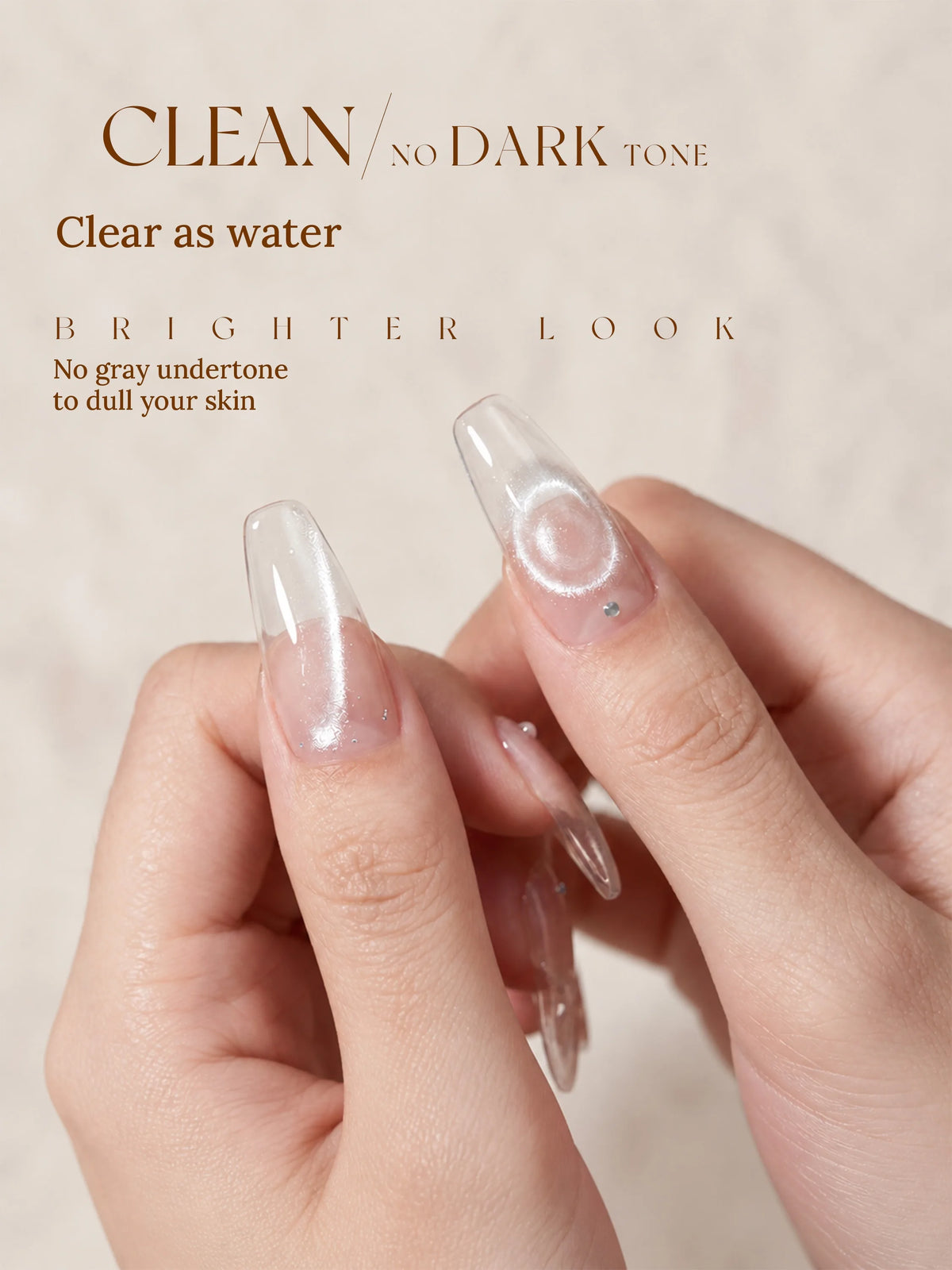 Clear as water: watery cat eye with no gray undertone