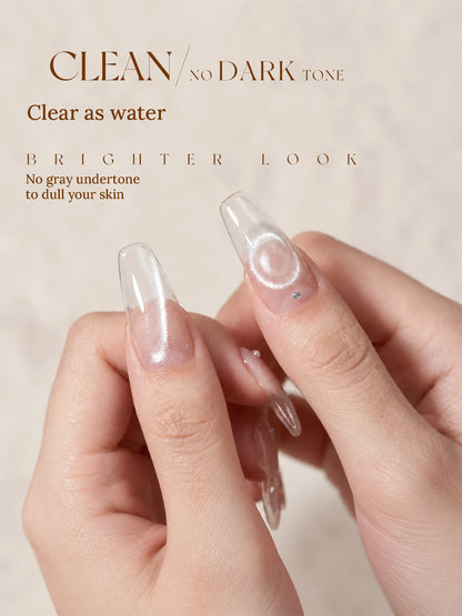 Clear as water: watery cat eye with no gray undertone
