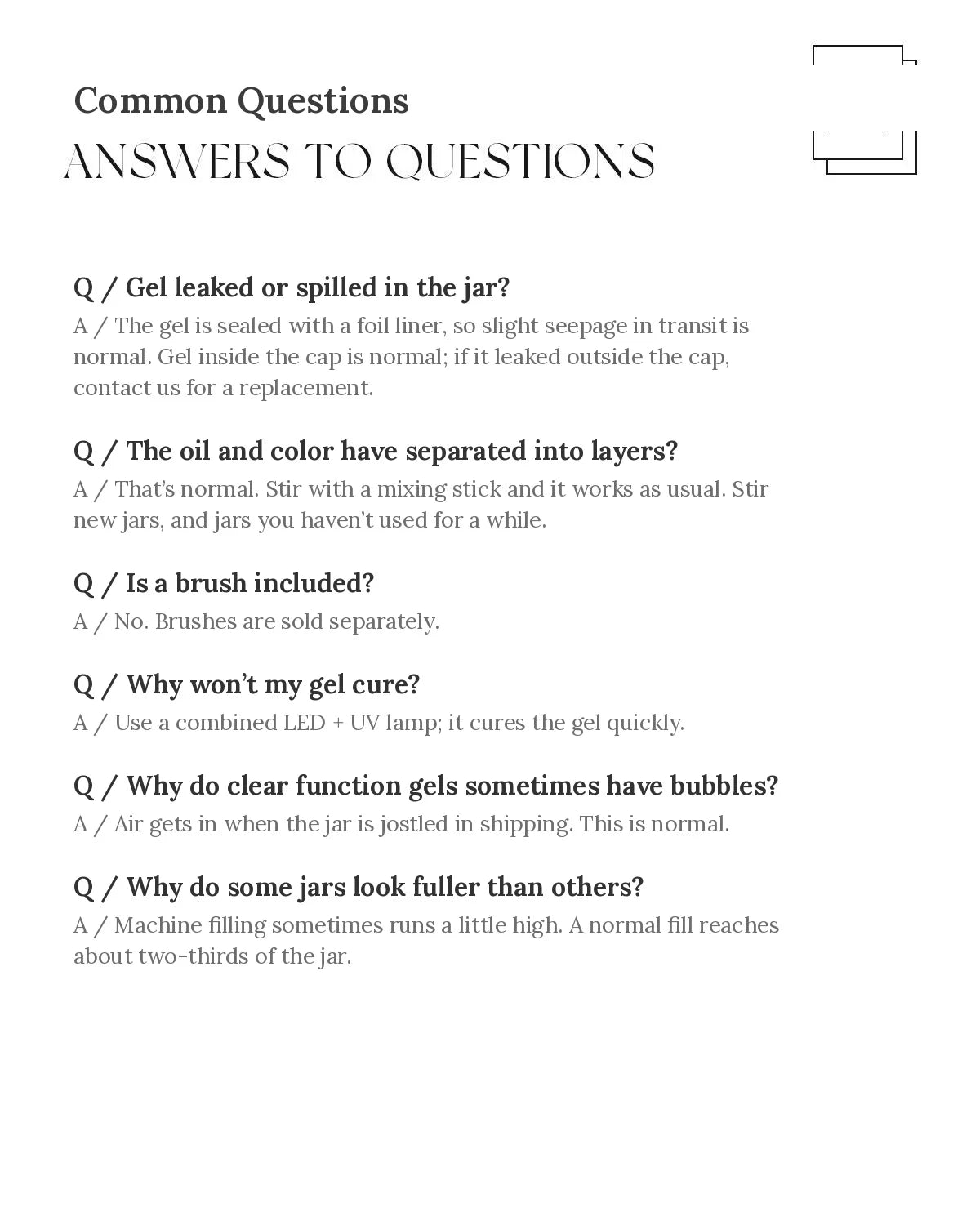 YHH Aqua Glow Extension Gel common questions and answers