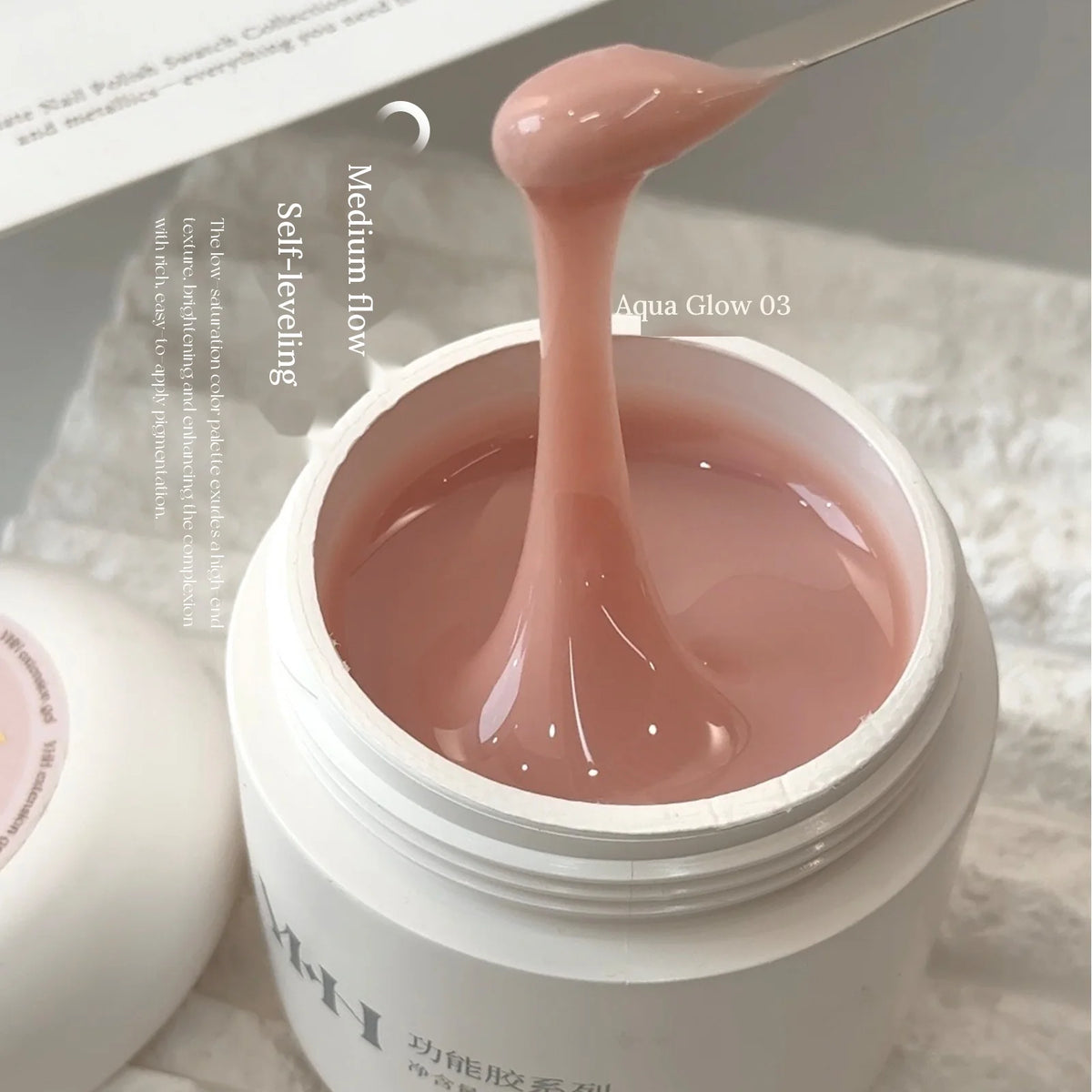 YHH Aqua Glow shade 03 texture: medium flow, self-leveling