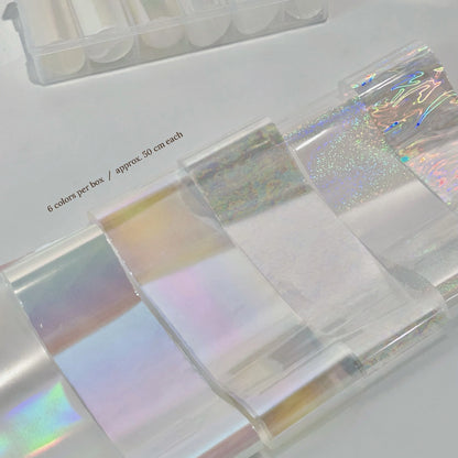 YHH aurora transfer paper strips unrolled: 6 colors per box, about 50 cm each