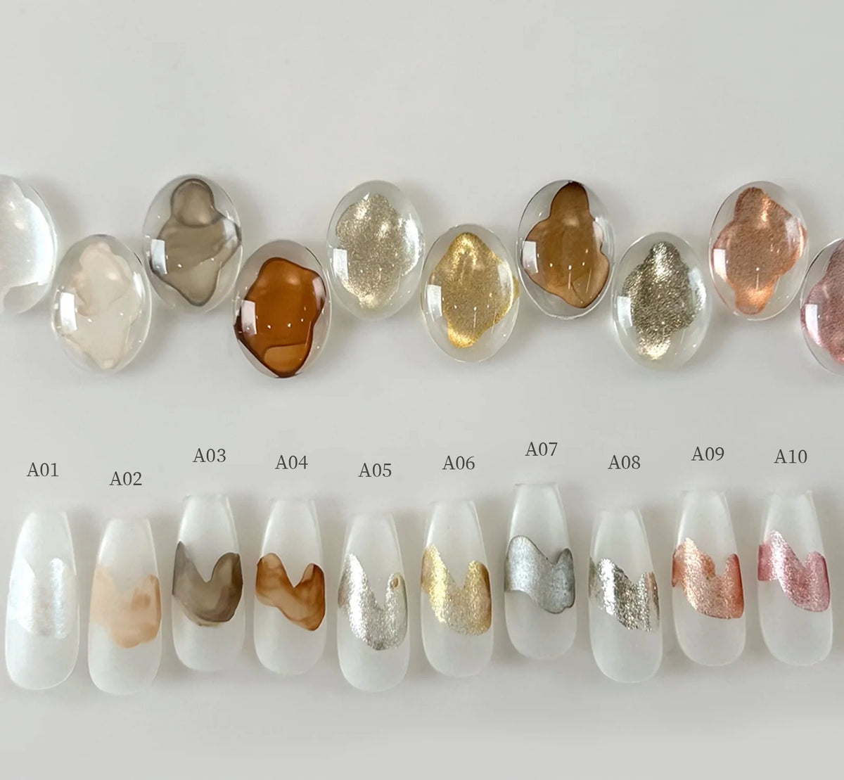 YHH blending ink A01 to A10 swatches