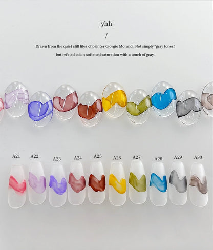 YHH blending ink A21 to A30 swatches