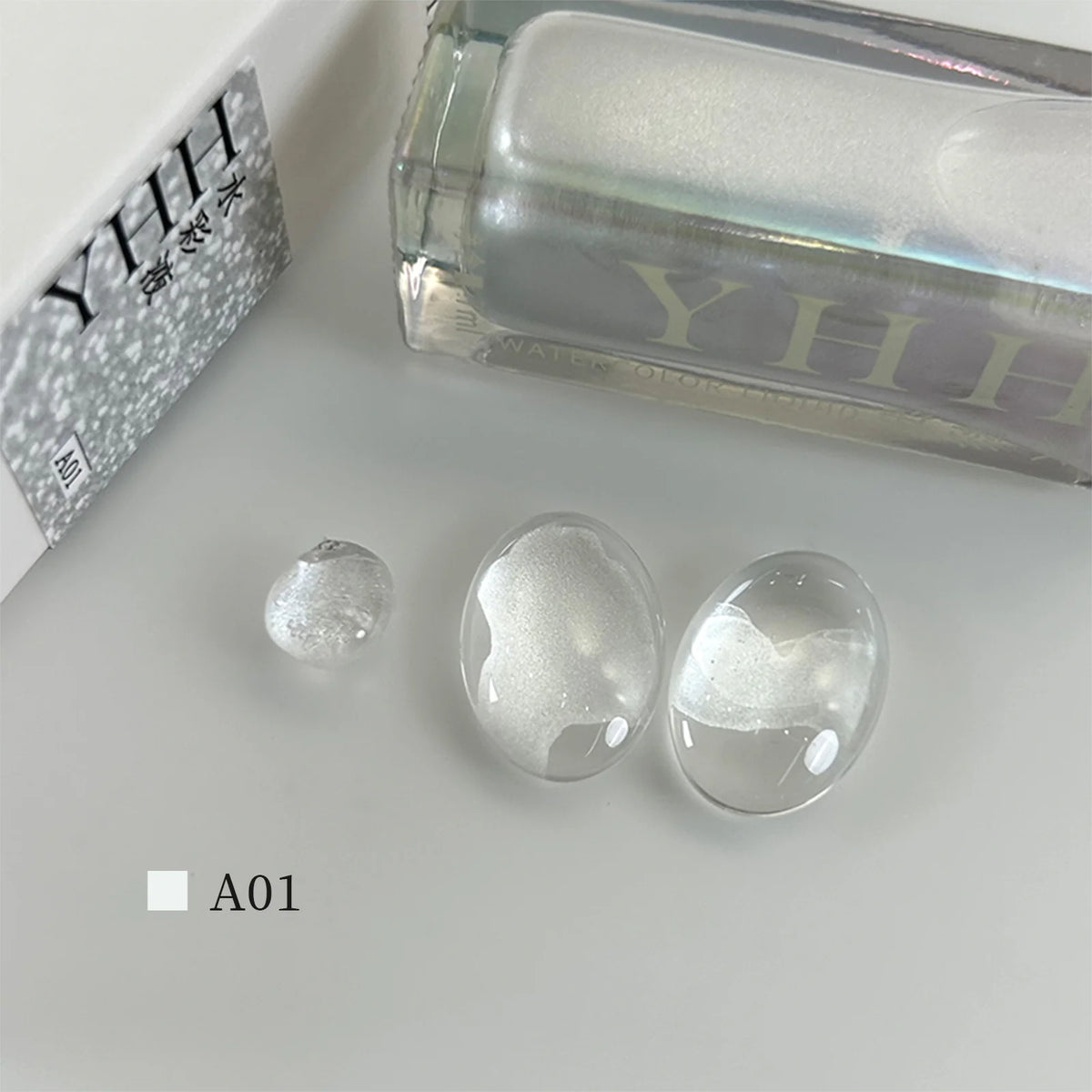YHH blending ink shade A01 bottle with glass swatches