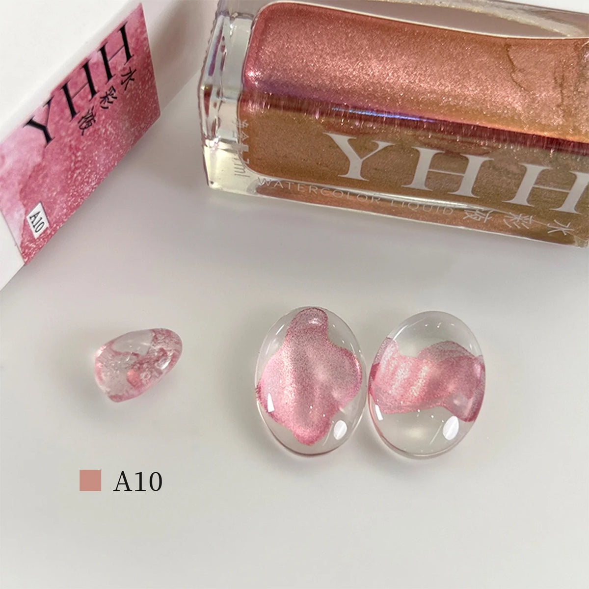 YHH blending ink shade A10 bottle with glass swatches