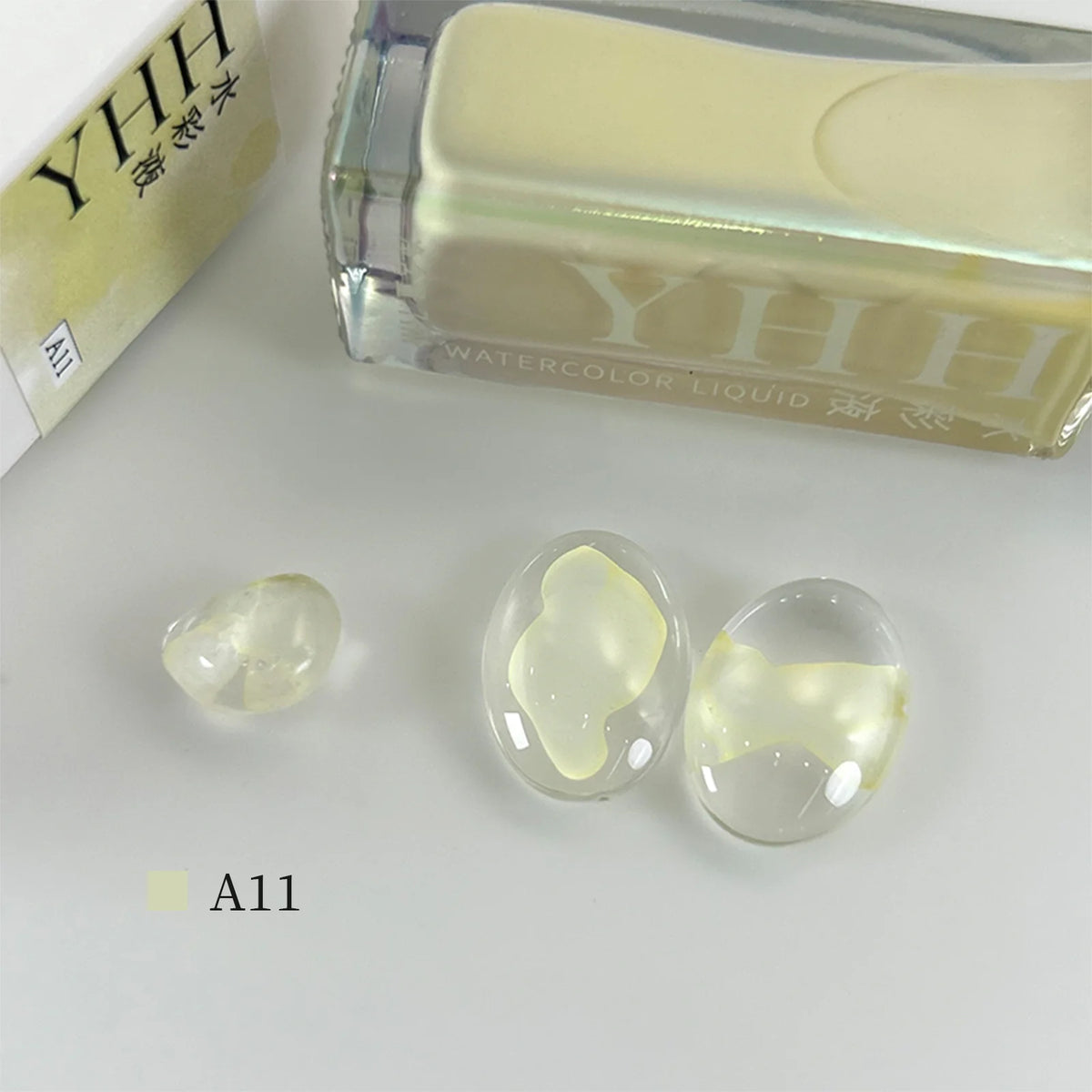 YHH blending ink shade A11 bottle with glass swatches