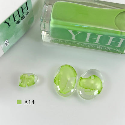 YHH blending ink shade A14 bottle with glass swatches