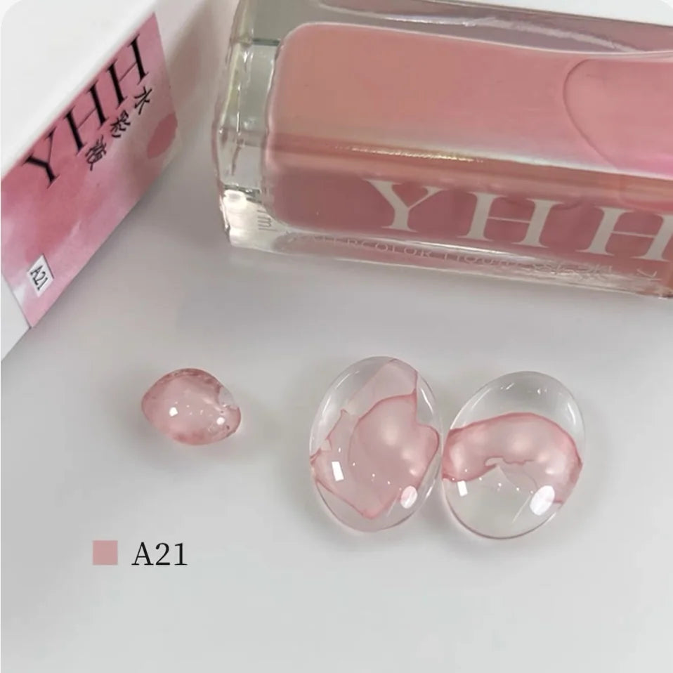 YHH blending ink shade A21 bottle with glass swatches