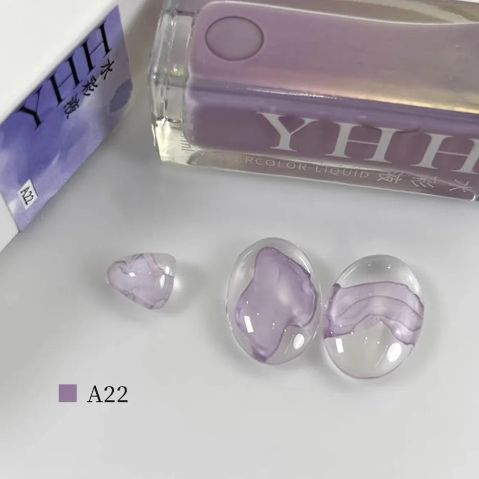 YHH blending ink shade A22 bottle with glass swatches