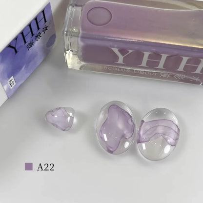 YHH blending ink shade A22 bottle with glass swatches