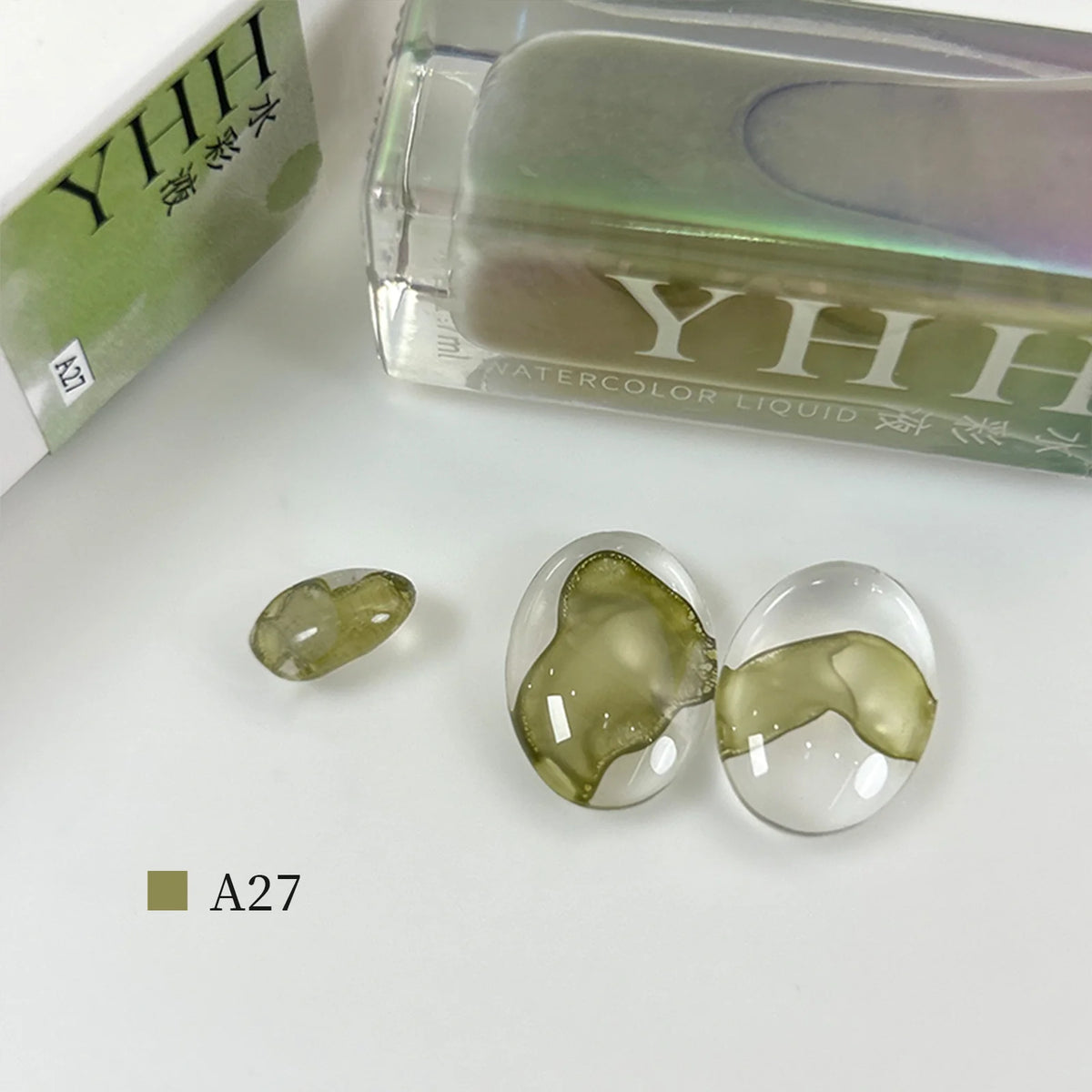 YHH blending ink shade A27 bottle with glass swatches
