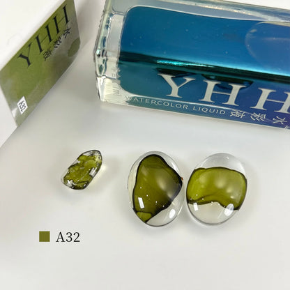 YHH blending ink shade A32 bottle with glass swatches