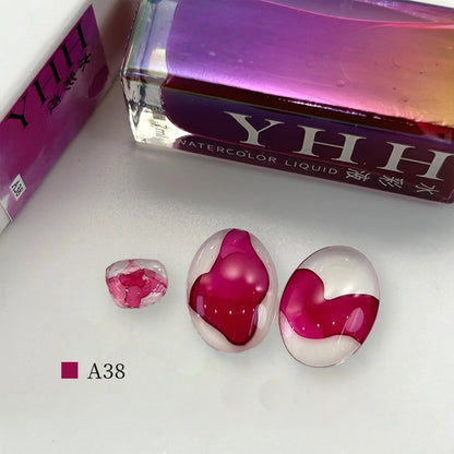 YHH blending ink shade A38 bottle with glass swatches