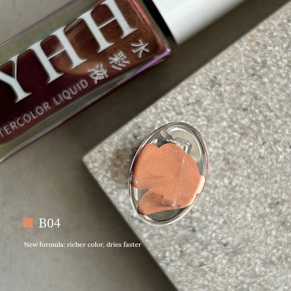 YHH metallic blending ink B04 bottle and glass swatch