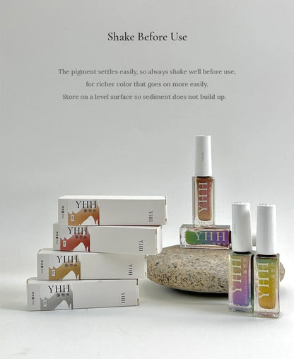 YHH blending ink bottles and boxes with shake-before-use instructions
