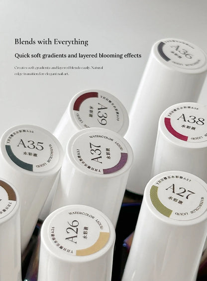 YHH blending ink bottle caps labeled A26 to A39