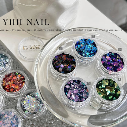 YHH chameleon glitter jars No. 1–20 with numbered lids