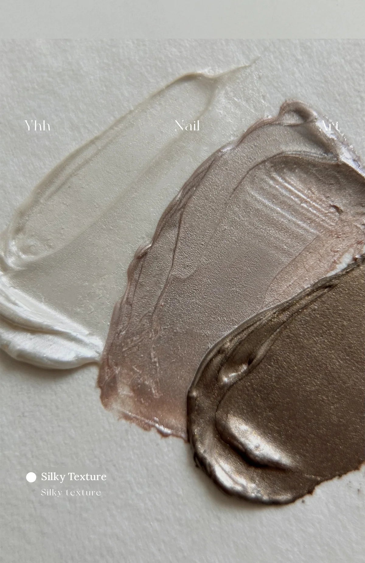 Silky brown and white smears of YHH fairy powder paste