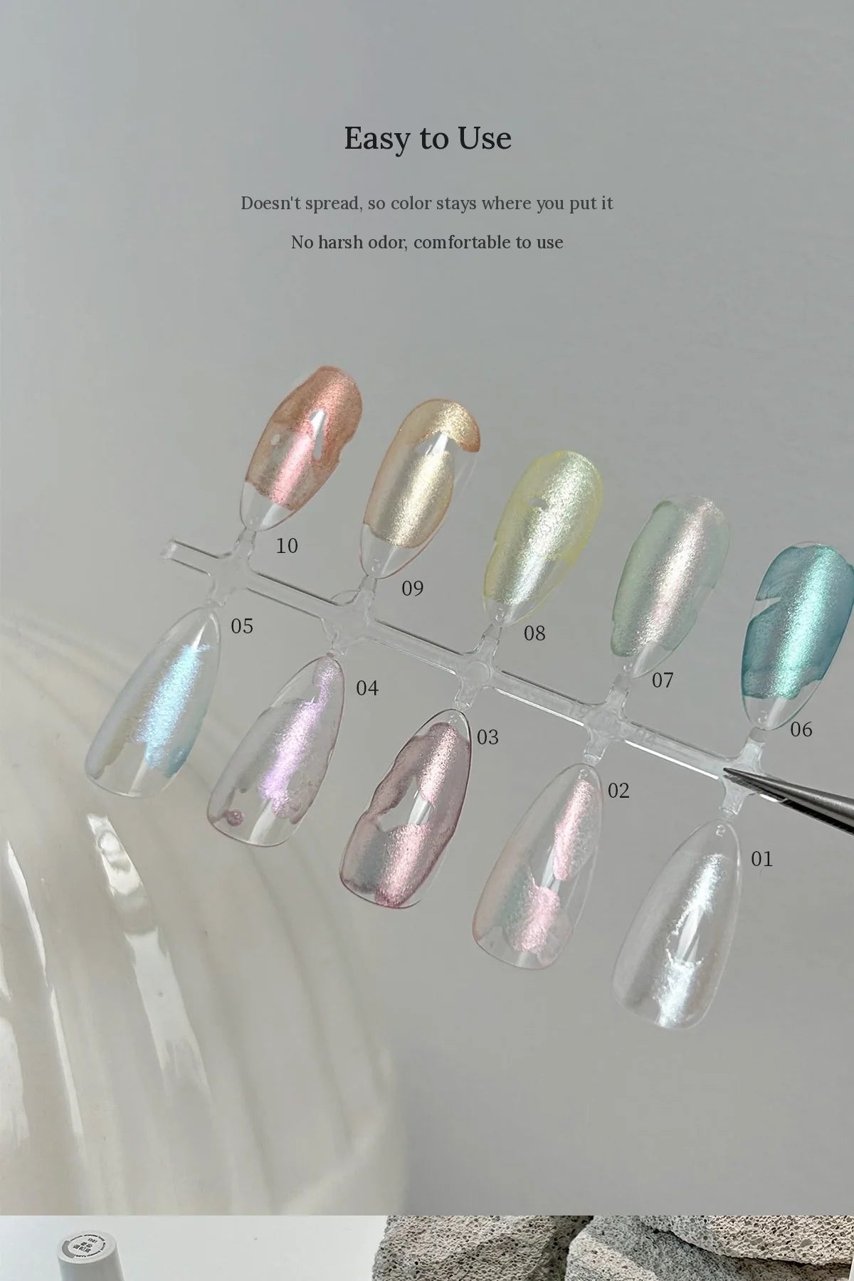 YHH watercolor ink swatches on nail sticks, easy to control