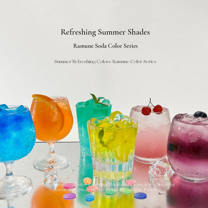 Neon summer drinks styling for YHH fluorescent gradient pat pat gel
