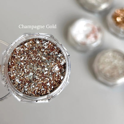 YHH Champagne Gold glitter mix in a jar