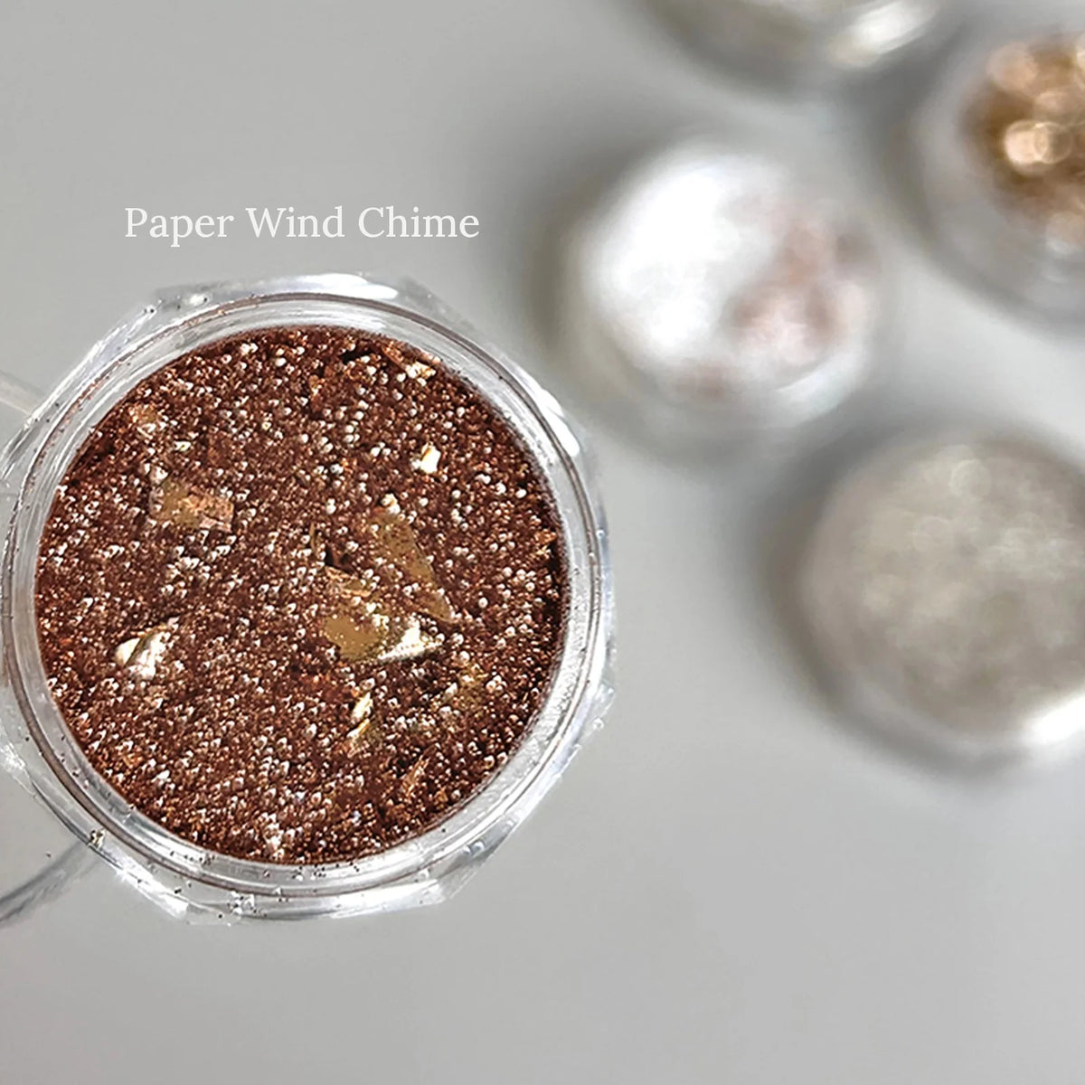 YHH Paper Wind Chime copper glitter with gold foil in a jar