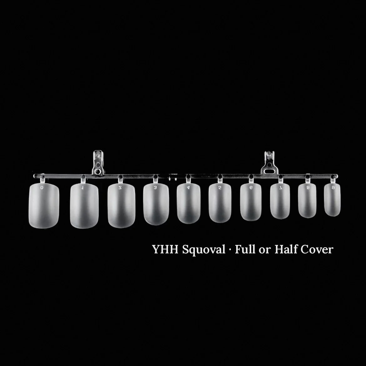 YHH frosted squoval tips for full or half cover